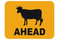 Cattle Ahead sign RD118