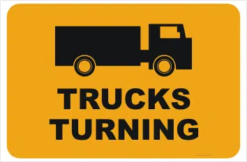 Trucks Turning sign