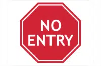No Entry sign