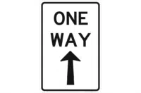 One way sign