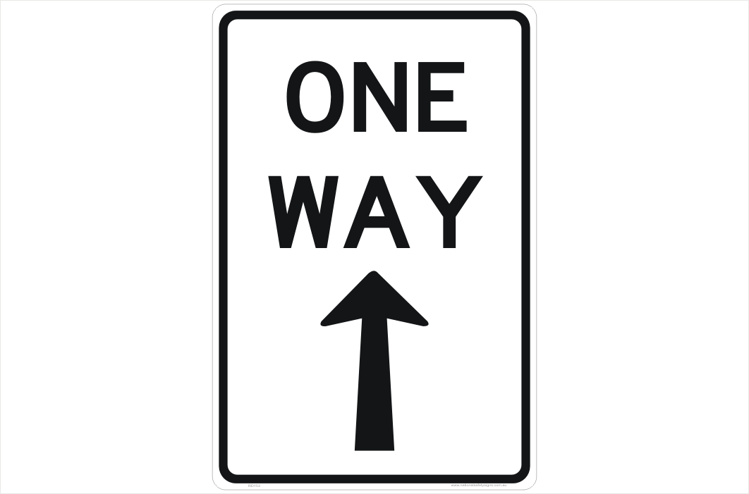 Printable One Way Traffic Sign