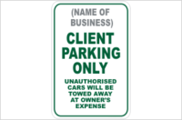Client parking sign