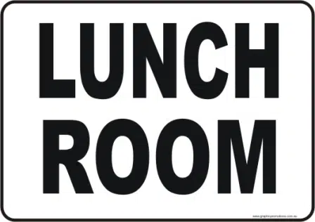 Lunch Room site sign