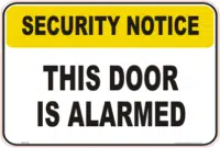 Alarmed Door Sign