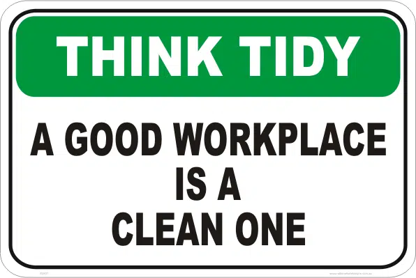 Clean Workplace sign S2831