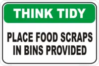 put scraps in bin