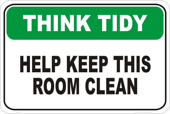Cleaning Room Sign