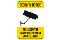 Security CCTV counter under 24hr surveillance