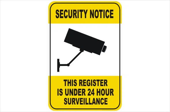 Security CCTV register under 24hr surveillance