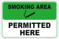 Smoking Permitted Here sign