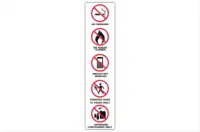 service station prohibition sign