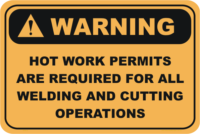 Hot Work Permit sign