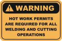 Hot Work Permit sign