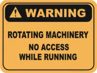 rotating machinery, no access