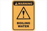 hot water, boiling water