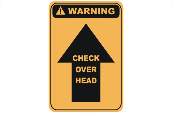check overhead sign