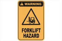 Forklift Hazard warning sign