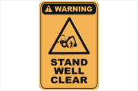 Stand clear Sign - stand well clear
