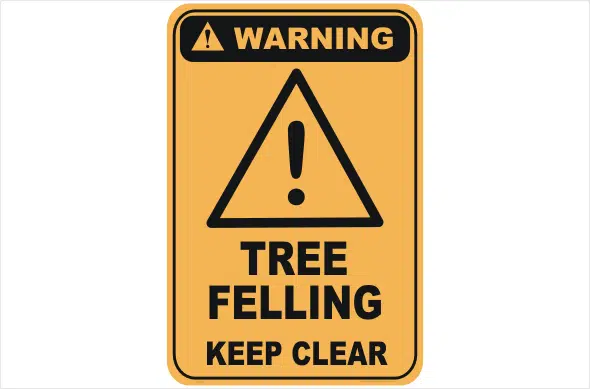 Tree Felling warning sign