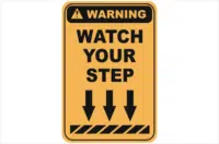 Watch your Step warning sign
