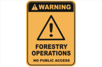 Forestry Operations warning sign