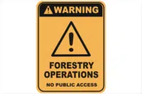Forestry Operations warning sign