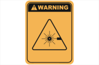 Laser warning sign