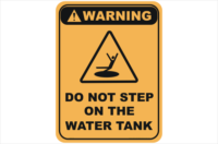 Do not step on Water Tank