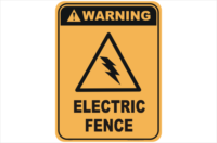 Electric Fence warning sign
