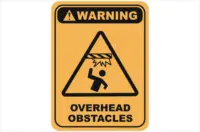 Overhead Obstacles warning sign