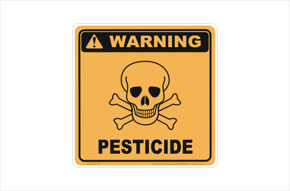Warning pesticide Safety sign 