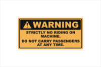 Strictly No Riding or Passengers