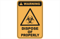dispose of properly, biohazard