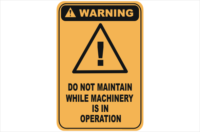 Do not maintain while in operation