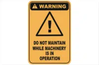 Do not maintain while in operation