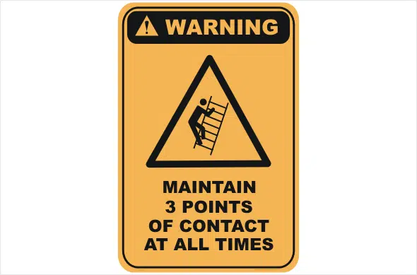 3 Points of Contact warning sign