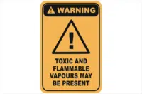 Toxic and Flammable Vapours warning sign