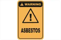 Asbestos warning sign