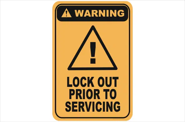 Lockout prior to servicing