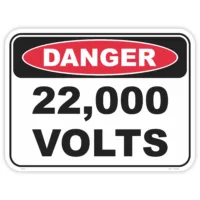 Danger 22,000 volts safety sign - AS1319 compliant, National Safety Signs Australia