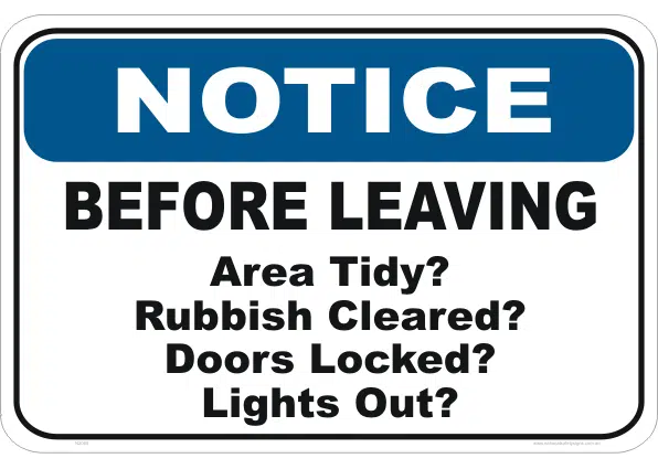 Check list sign