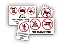 Prohibition Regulatory Safety Signs prohibition category