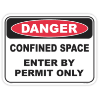 Danger confined space safety sign - AS1319 compliant, National Safety Signs Australia