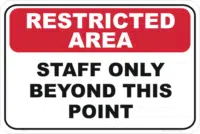 staff only beyond this point