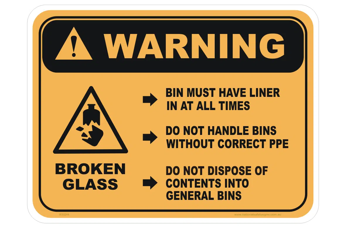 Broken Glass sign