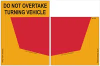 Truck Do not overtake sign