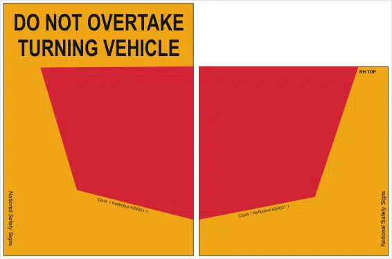 Truck Do not overtake sign
