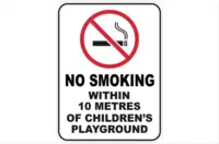 No Smoking within 10 metres of childrens playgound