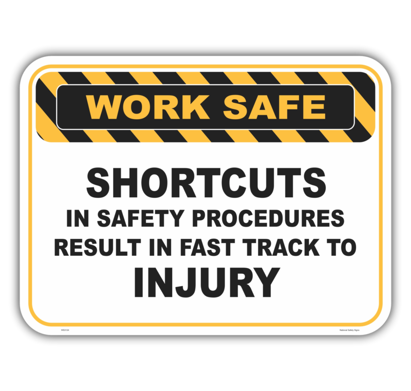 Short Cuts Result in Injury sign WS3124 - National Safety Signs