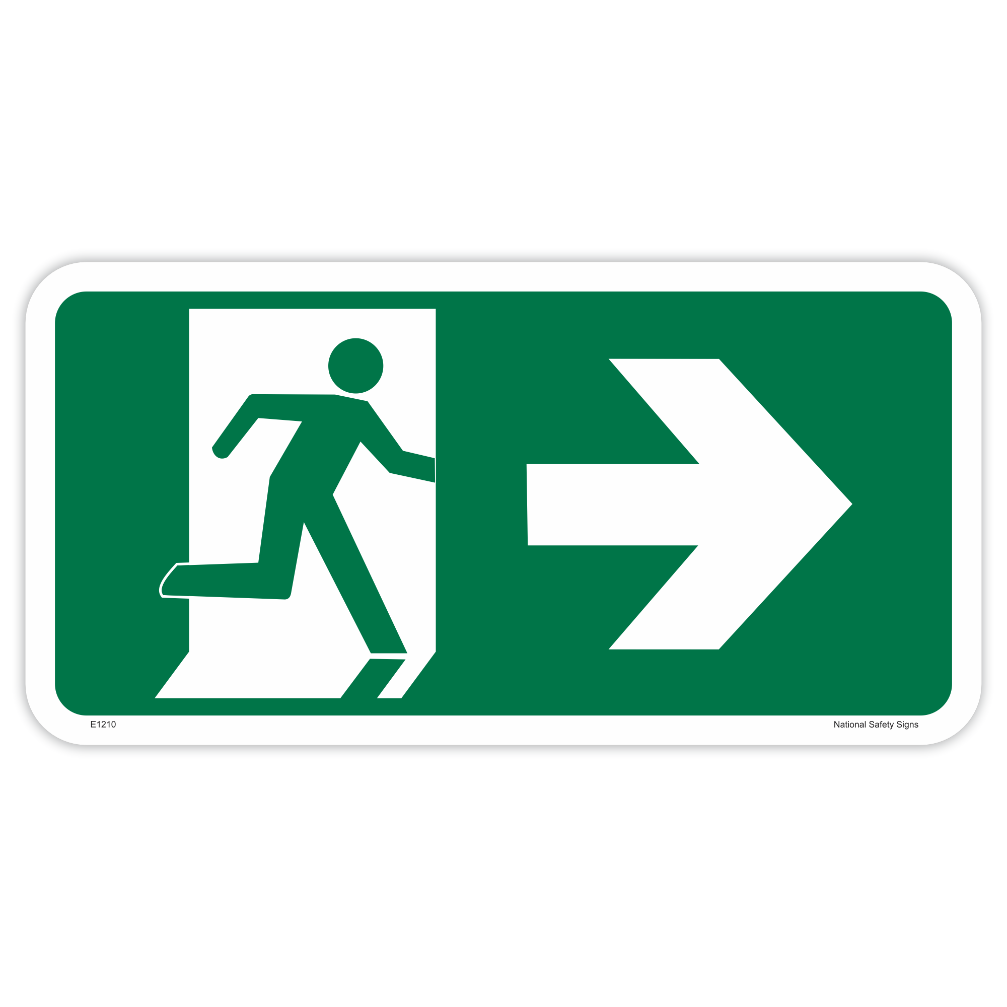 Emergency exit right safety sign - AS1319 compliant, National Safety Signs Australia